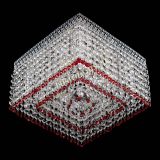 Люстра Квадрат Венеция №3 красная в Подольске Люстра Квадрат Венеция №3 красная в Подольске