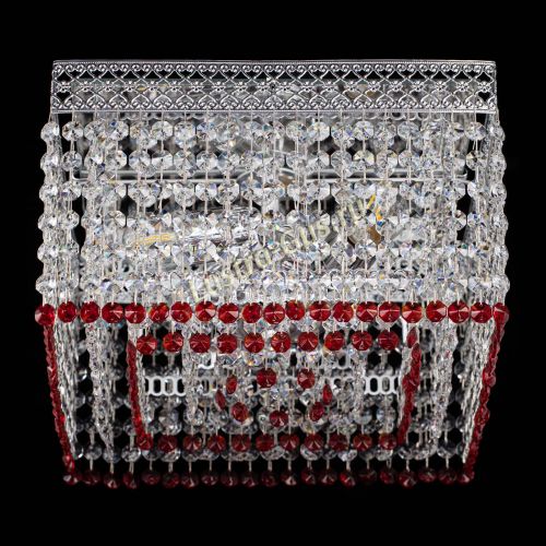 Люстра Квадрат Венеция №3 красная в Подольске Гусь Хрустальный