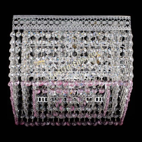 Люстра Квадрат Венеция №3 розовая в Подольске Гусь Хрустальный