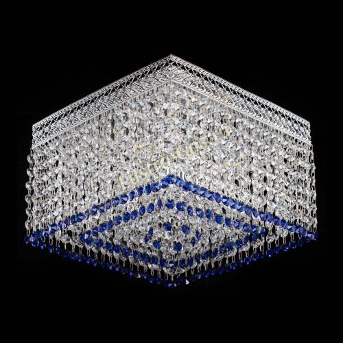 Люстра Квадрат Венеция №3 синяя в Подольске Гусь Хрустальный