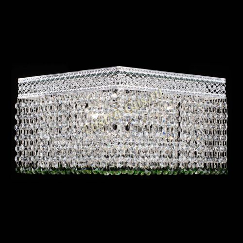 Люстра Квадрат Венеция №3 зеленая в Подольске Гусь Хрустальный