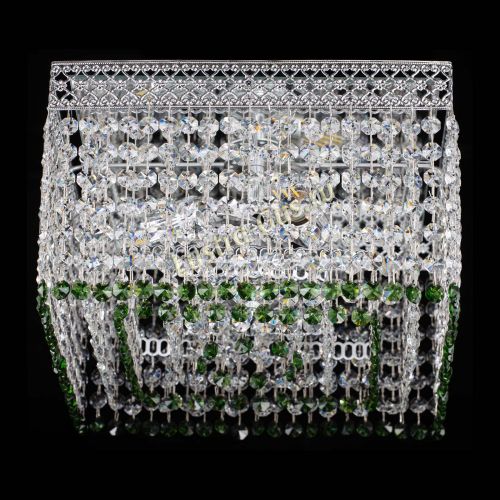 Люстра Квадрат Венеция №3 зеленая в Подольске Гусь Хрустальный