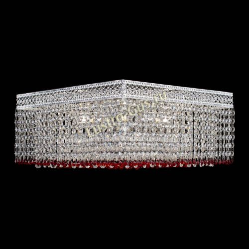 Люстра Квадрат Венеция №5 красная в Подольске Гусь Хрустальный