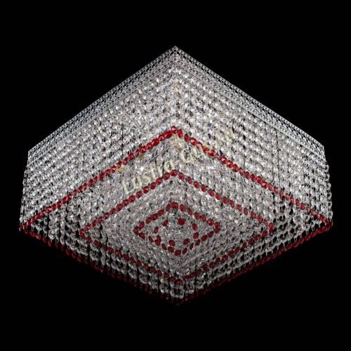 Люстра Квадрат Венеция №5 красная в Подольске Гусь Хрустальный