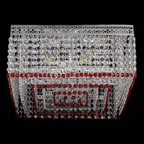 Люстра Квадрат Венеция №5 красная в Подольске Гусь Хрустальный