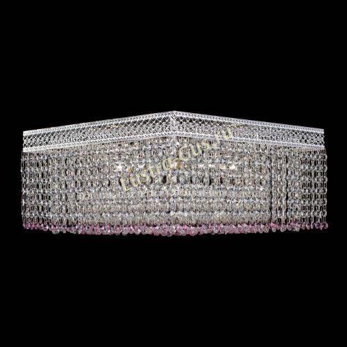 Люстра Квадрат Венеция №5 розовая в Подольске Гусь Хрустальный