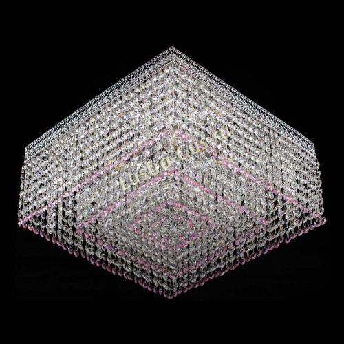 Люстра Квадрат Венеция №5 розовая в Подольске Гусь Хрустальный