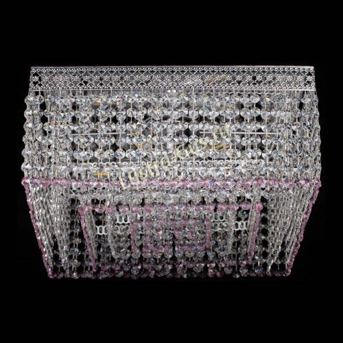 Люстра Квадрат Венеция №5 розовая в Подольске Гусь Хрустальный