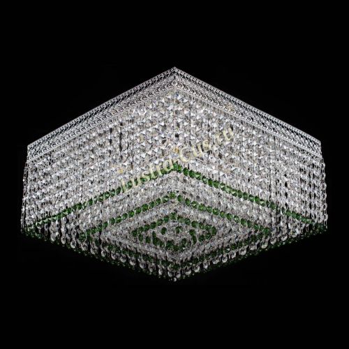 Люстра Квадрат Венеция №5 зеленая в Подольске Гусь Хрустальный