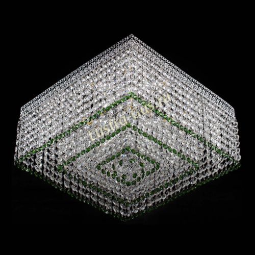 Люстра Квадрат Венеция №5 зеленая в Подольске Гусь Хрустальный
