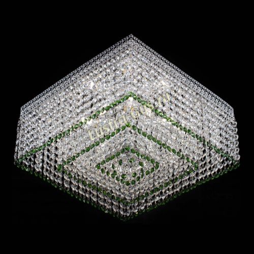 Люстра Квадрат Венеция №5 зеленая в Подольске Гусь Хрустальный