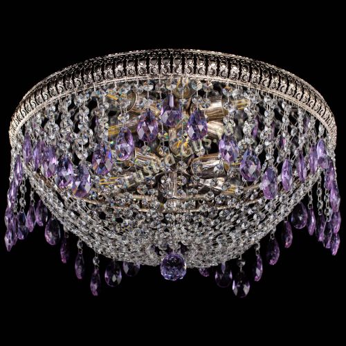 Люстра Лацио №5 журавлик фиолетовая в Подольске Гусь Хрустальный