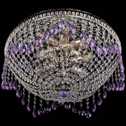 Люстра Лацио №5 журавлик фиолетовая в Подольске Гусь Хрустальный