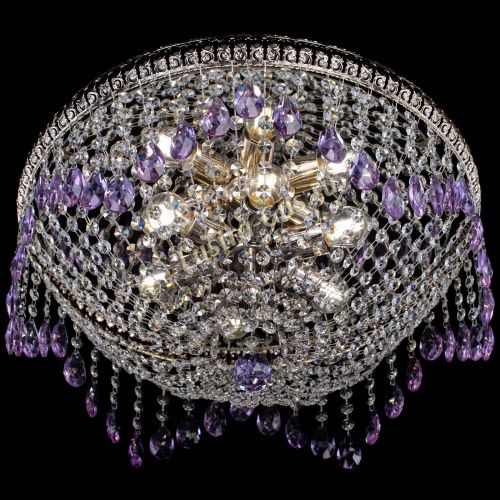 Люстра Лацио №5 журавлик фиолетовая в Подольске Гусь Хрустальный