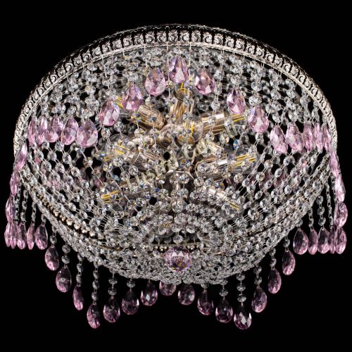 Люстра Лацио №5 журавлик розовая в Подольске Гусь Хрустальный