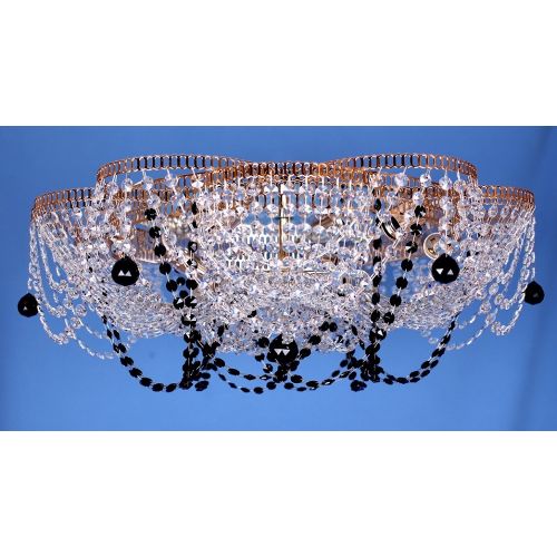 Люстра Лотос Ольга цветная в Подольске Гусь Хрустальный