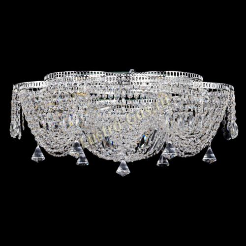 Люстра Лотос Журавлик с конусами в Подольске Гусь Хрустальный