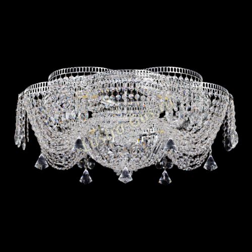 Люстра Лотос Журавлик с конусами в Подольске Гусь Хрустальный