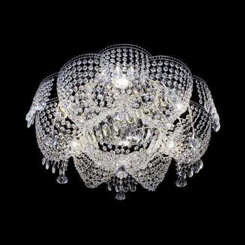 Люстра Лотос Журавлик с конусами в Подольске Гусь Хрустальный