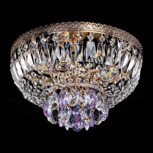 Люстра Милан Астра №3 фиолетовая в Подольске Гусь Хрустальный