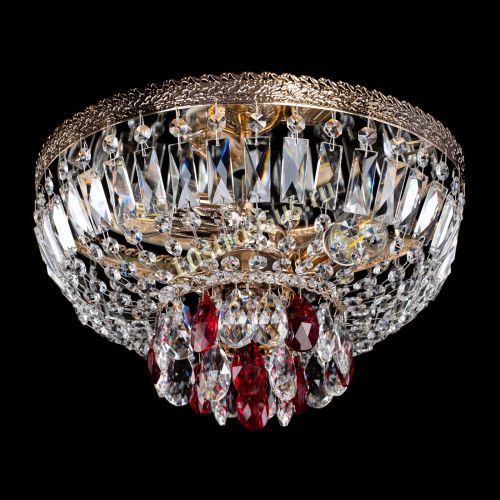 Люстра Милан Астра №3 красная в Подольске Гусь Хрустальный