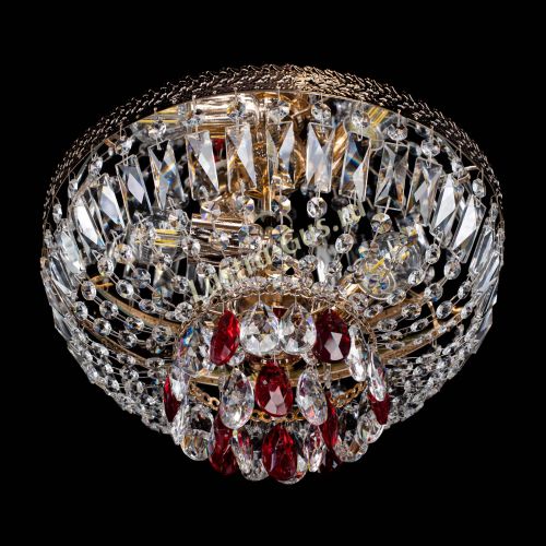 Люстра Милан Астра №3 красная в Подольске Гусь Хрустальный