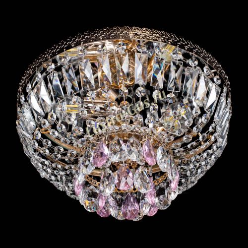 Люстра Милан Астра №3 розовая в Подольске Гусь Хрустальный