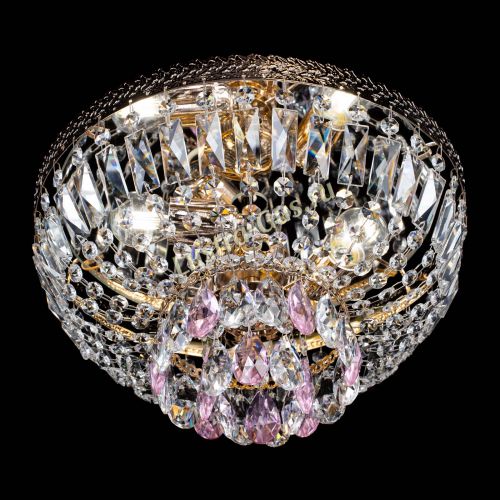 Люстра Милан Астра №3 розовая в Подольске Гусь Хрустальный