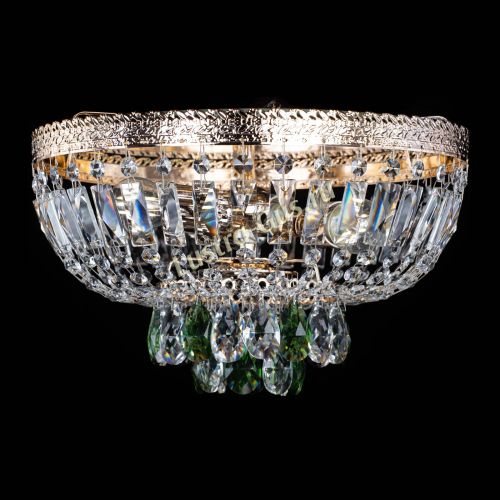 Люстра Милан Астра №3 зеленая в Подольске Гусь Хрустальный