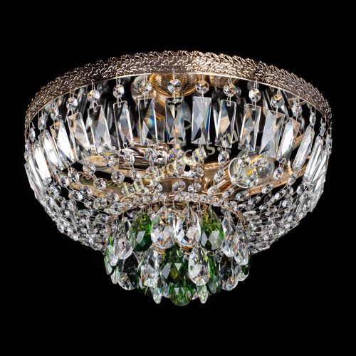 Люстра Милан Астра №3 зеленая в Подольске Гусь Хрустальный