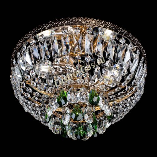 Люстра Милан Астра №3 зеленая в Подольске Гусь Хрустальный