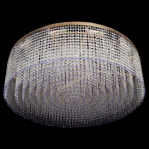 Люстра Милан капель №12 фиолетовая в Подольске Гусь Хрустальный