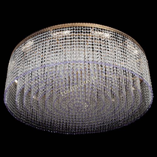 Люстра Милан капель №12 фиолетовая в Подольске Гусь Хрустальный