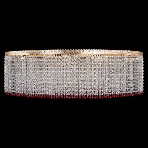 Люстра Милан капель №12 красная в Подольске Гусь Хрустальный