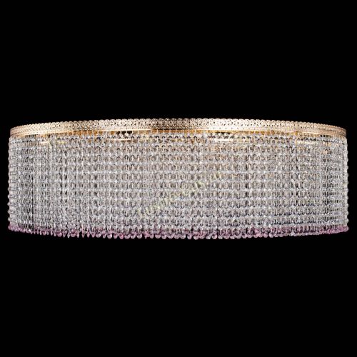 Люстра Милан капель №12 розовая в Подольске Гусь Хрустальный