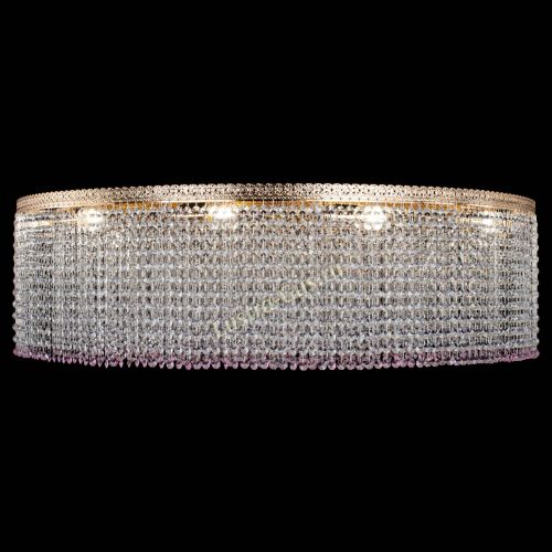 Люстра Милан капель №12 розовая в Подольске Гусь Хрустальный