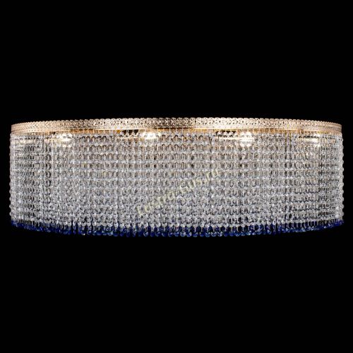 Люстра Милан капель №12 синяя в Подольске Гусь Хрустальный