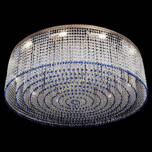 Люстра Милан капель №12 синяя в Подольске Гусь Хрустальный