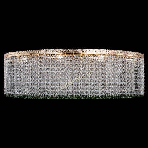 Люстра Милан капель №12 зеленая в Подольске Гусь Хрустальный