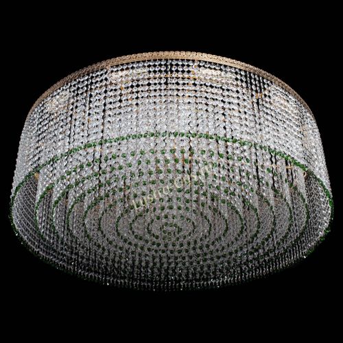 Люстра Милан капель №12 зеленая в Подольске Гусь Хрустальный