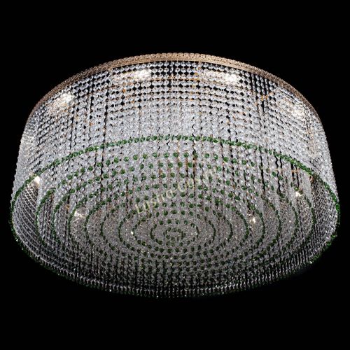 Люстра Милан капель №12 зеленая в Подольске Гусь Хрустальный