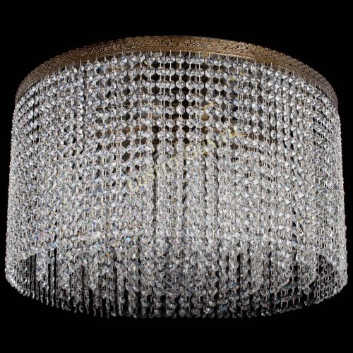 Люстра Милан капель оптикон под бронзу с зеркалом в Подольске Гусь Хрустальный