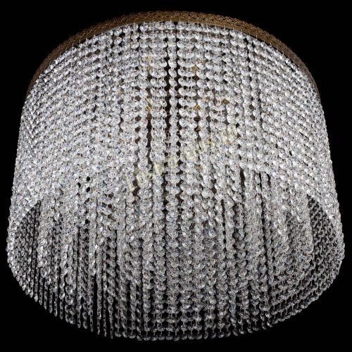 Люстра Милан капель оптикон под бронзу с зеркалом в Подольске Гусь Хрустальный