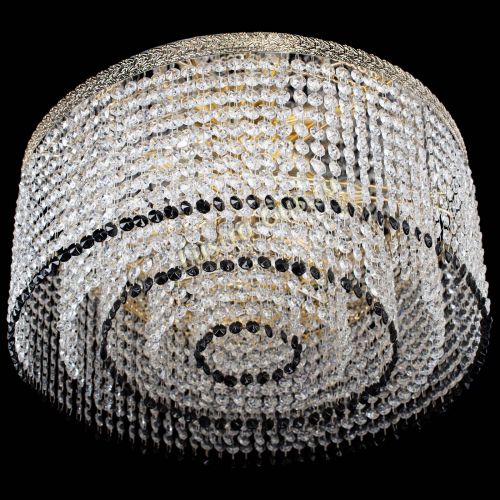 Люстра Милан капель оптикон Черная в Подольске Гусь Хрустальный