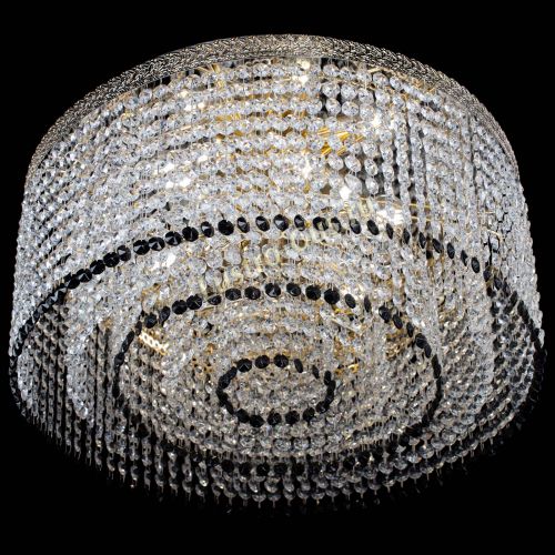 Люстра Милан капель оптикон Черная в Подольске Гусь Хрустальный