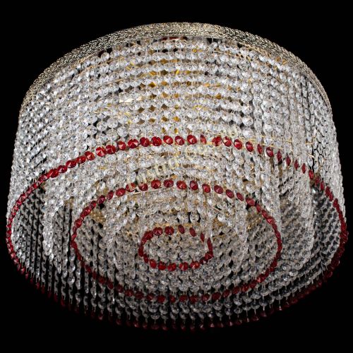 Люстра Милан капель оптикон Красная в Подольске Гусь Хрустальный