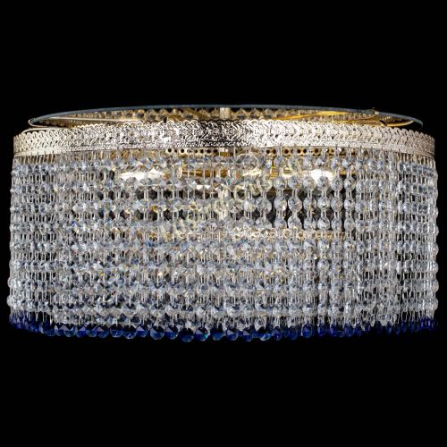 Люстра Милан капель оптикон Синяя в Подольске Гусь Хрустальный