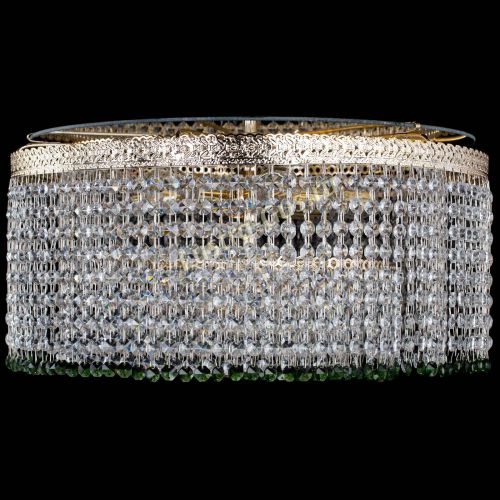 Люстра Милан капель оптикон Зеленая в Подольске Гусь Хрустальный