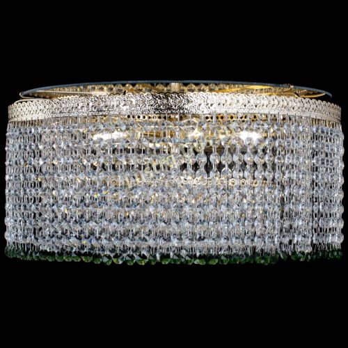 Люстра Милан капель оптикон Зеленая в Подольске Гусь Хрустальный