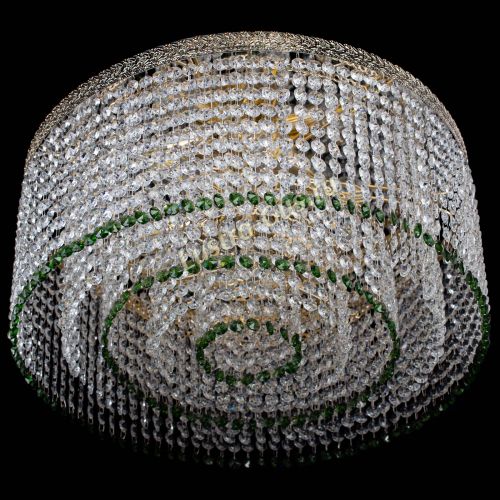 Люстра Милан капель оптикон Зеленая в Подольске Гусь Хрустальный